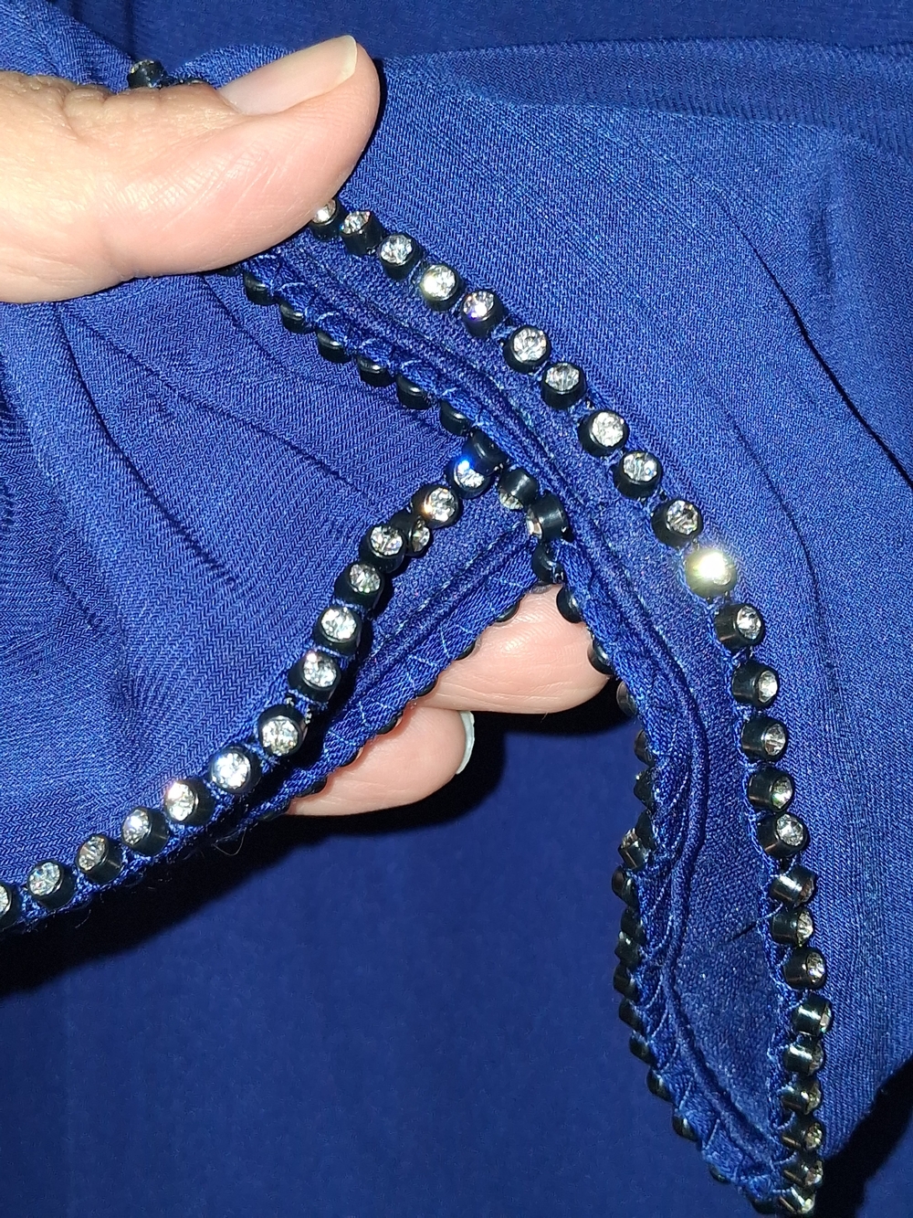 Vintage Y2K Kathy Roberts R&M Richards Royal Blue 2pc Dress & Jacket Set Size 16 - Picture 5 of 16